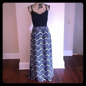 J. Crew maxi dress in navy. Brand new.